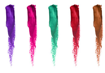 cosmetic lipstick collection paint color swatch set