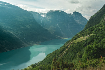 Olden, Norway - scenic landscape with clean water