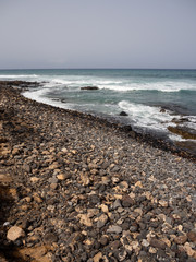 Rocky beach front of Playa De Las Americas, Tenerife