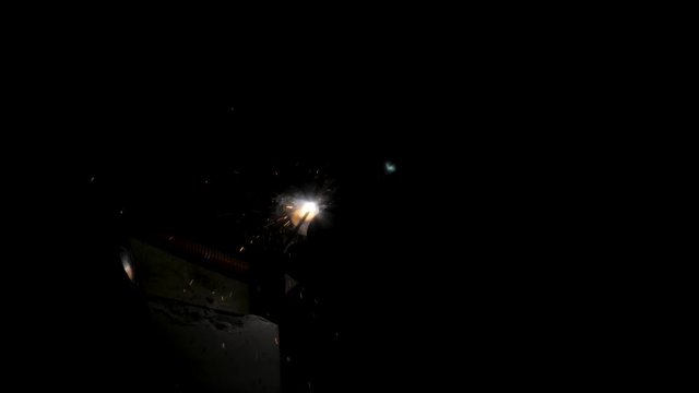 Metal Welding - sparks and flash effect