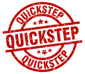 quickstep round red grunge stamp