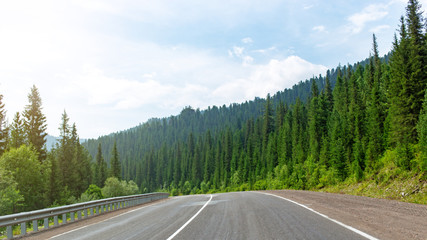 Naklejka premium Road in Ergaki, Siberia