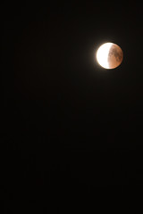 longest lunar eclipse of the century. The moon on the black sky. rare astronomical phenomenon