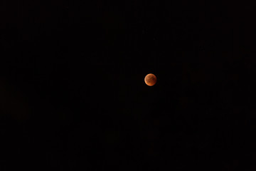 longest lunar eclipse of the century. The moon on the black sky. rare astronomical phenomenon