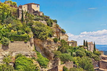 Obraz premium .The beautiful villages of Provence. A street in the village of Gordes. France.