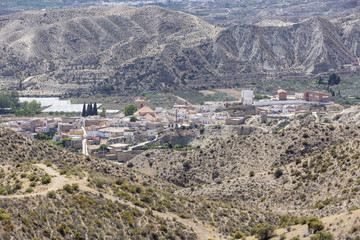 Fototapeta premium a view over Alhabia town, Almeria, Andalusia, Spain