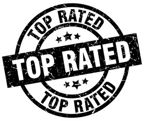 top rated round grunge black stamp