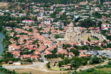 Patriarchal Cathedral of the Georgian Orthodox Church and the surrounding buildings.