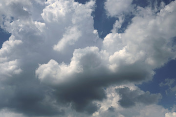 Blue sky and white clouds - Stockphoto