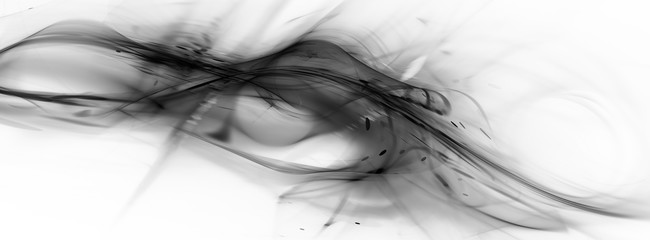 Flowing new technology banner inverted black and white effect