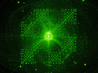 glowing futuristic quantum processor