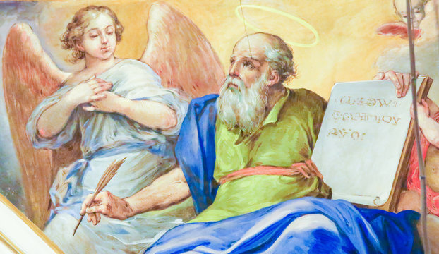 Fresco depicting Matthew the Evangelist