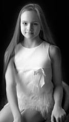 Teenage girl, studio photo