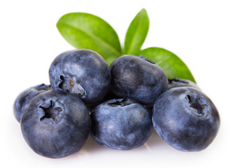 Fresh blueberry on white background