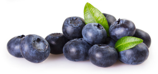 Fresh blueberry on white background