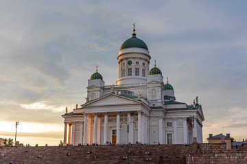 Helsinki Cathedral in Summer evening light, Finland