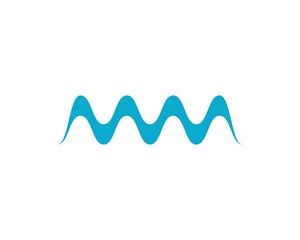 Water Wave symbol and icon Logo Template