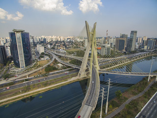Cable-stayed bridge in the world, Sao Paulo Brazil, South America 