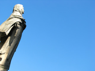 Sculpture of a praying monk