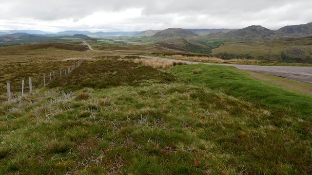 Panoramic View at Scotish Highlands near Aviemore Kingussie