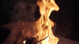 Bonfire fire for barbecue