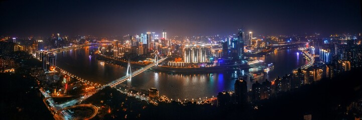 Fototapeta na wymiar Chongqing urban architecture at night