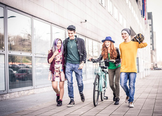 Young students outdoors