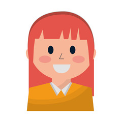 business woman employee portrait character