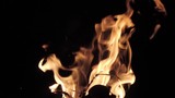 Bonfire fire for barbecue