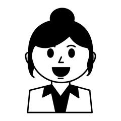 business woman employee portrait character