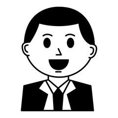 businessman worker portrait character cartoon