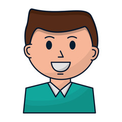 business man employee portrait character