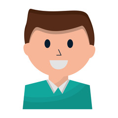 business man employee portrait character