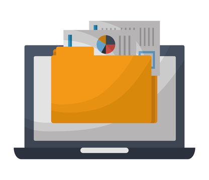 laptop computer folder file report papers