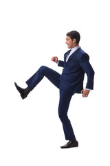 Young businessman isolated on white background 