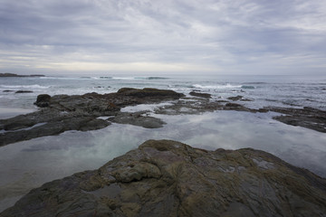 Overcast Pacific Coast Beach