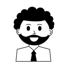 business man employee portrait character
