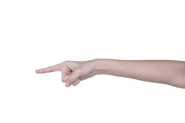 Fototapeta premium Female beautiful talent hand, arm and fingers in good shape figure