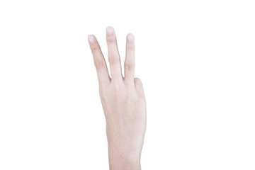 Fototapeta premium Female beautiful talent hand, arm and fingers in good shape figure
