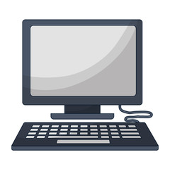 desktop computer isolated icon
