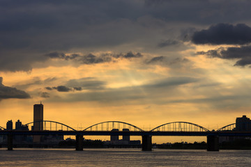 The glow of the Han River