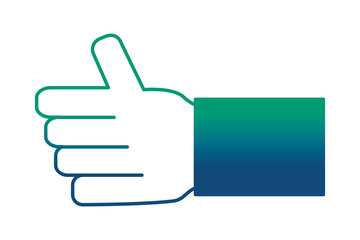 hand human like isolated icon