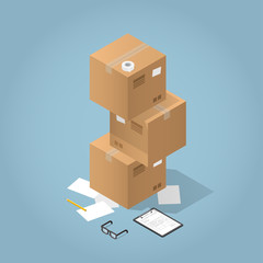 Vector Package Delivery Illustration