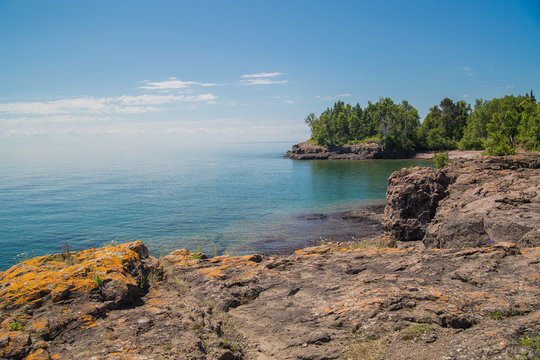 Rocky shoreline of Lake Superior