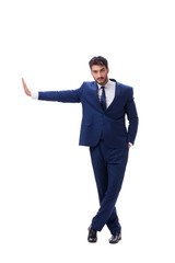 Young businessman isolated on whie background 