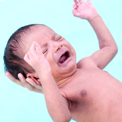 Newborn baby,close up