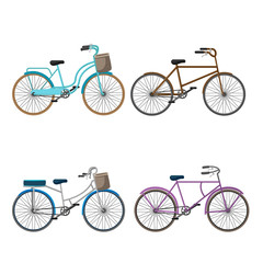 Bicycle Isolate Illustration Collection Set Vector