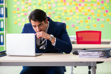Businessman with many conflicting priorities   