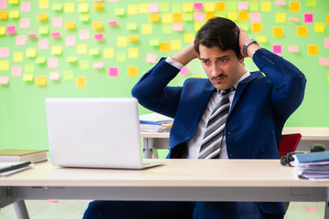 Businessman with many conflicting priorities   