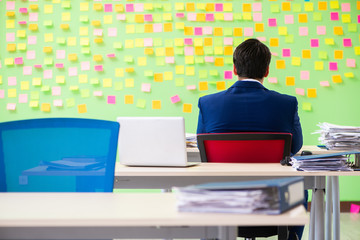 Businessman with many conflicting priorities   